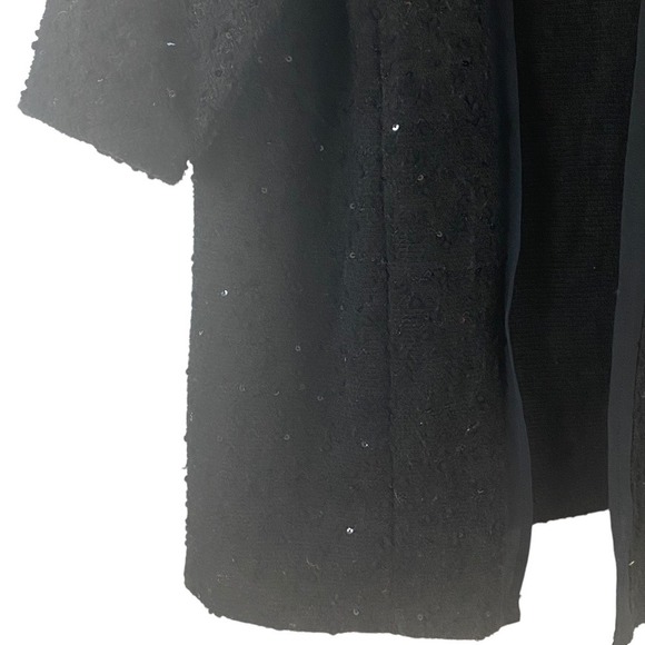 Apt. 9 Plus Size Black & Sparkle Holiday Sweater Jacket Size 1X. Open Ca…